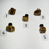 Gemstone cabinet knob - tumbled tigers eye